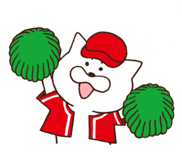 Red cap cat sticker #13369332