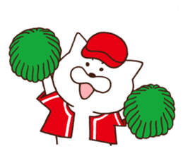 Red cap cat sticker #13369332