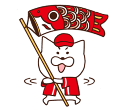 Red cap cat sticker #13369333