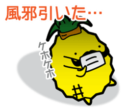 Funny pineapple & Lychee's winter sticker #13370554