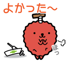 Funny pineapple & Lychee's winter sticker #13370557