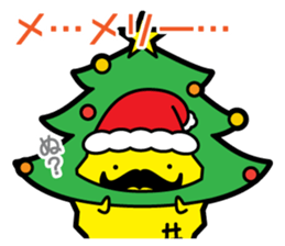 Funny pineapple & Lychee's winter sticker #13370566