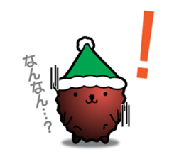 Funny pineapple & Lychee's winter sticker #13370569