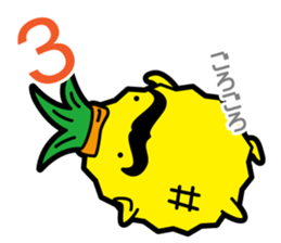 Funny pineapple & Lychee's winter sticker #13370575