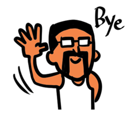 Beard and glasses (your face series) sticker #13372233