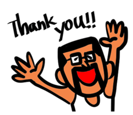 Beard and glasses (your face series) sticker #13372234