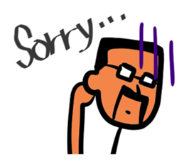 Beard and glasses (your face series) sticker #13372235