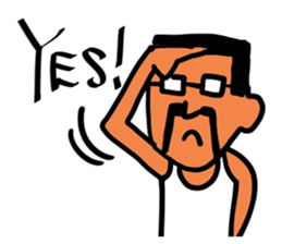 Beard and glasses (your face series) sticker #13372236