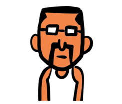 Beard and glasses (your face series) sticker #13372238