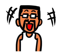 Beard and glasses (your face series) sticker #13372242