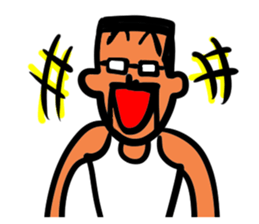 Beard and glasses (your face series) sticker #13372243