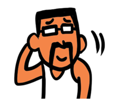 Beard and glasses (your face series) sticker #13372246