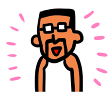 Beard and glasses (your face series) sticker #13372248