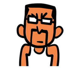 Beard and glasses (your face series) sticker #13372250