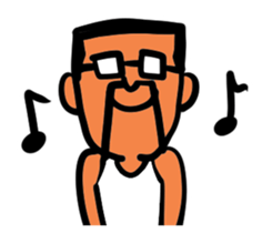 Beard and glasses (your face series) sticker #13372266