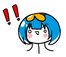 Jellyfish-chan and bell-kun of Cat.No,1 sticker #13373716