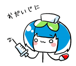 Jellyfish-chan and bell-kun of Cat.No,1 sticker #13373720