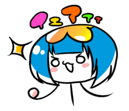 Jellyfish-chan and bell-kun of Cat.No,1 sticker #13373721