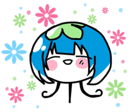Jellyfish-chan and bell-kun of Cat.No,1 sticker #13373722