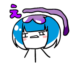 Jellyfish-chan and bell-kun of Cat.No,1 sticker #13373738
