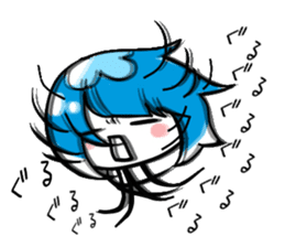 Jellyfish-chan and bell-kun of Cat.No,1 sticker #13373744