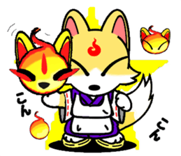 Fox Onmyoji & cat samurai sticker #13374241