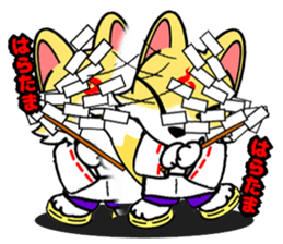 Fox Onmyoji & cat samurai sticker #13374253