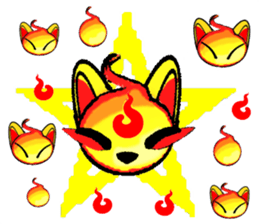 Fox Onmyoji & cat samurai sticker #13374269