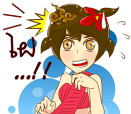 Cartoon lady Isan2 sticker #13375030