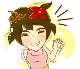 Cartoon lady Isan2 sticker #13375059