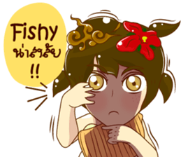 Cartoon lady Isan2 sticker #13375060