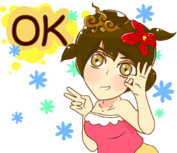 Cartoon lady Isan2 sticker #13375063