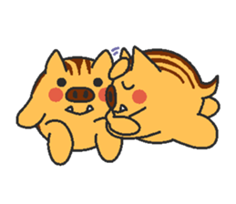 Love oriental Zodiac[wild boar] sticker #13375091