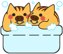 Love oriental Zodiac[wild boar] sticker #13375107