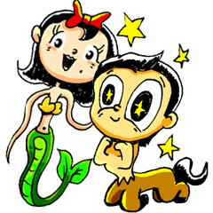 Mermaid & Centaur Fantasy Cool Stickers