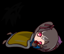 Lucy Girl Pink twin tail sticker #13376459