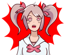 Lucy Girl Pink twin tail sticker #13376470