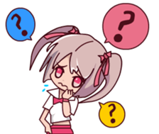 Lucy Girl Pink twin tail sticker #13376472