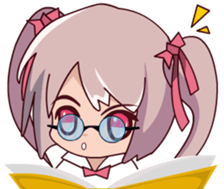 Lucy Girl Pink twin tail sticker #13376475