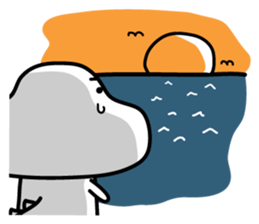 Dinosaur on the edge of a cliff(2) sticker #13377551