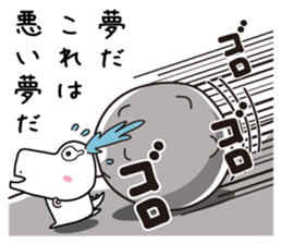 Dinosaur on the edge of a cliff(2) sticker #13377553