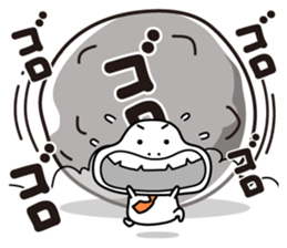 Dinosaur on the edge of a cliff(2) sticker #13377566