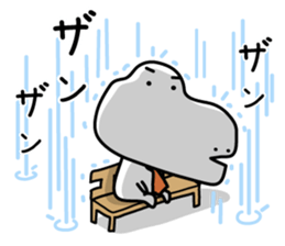 Dinosaur on the edge of a cliff(2) sticker #13377567