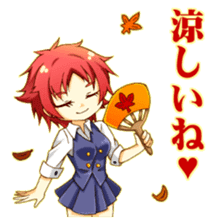 [For Fall] Akina-chan and mahuyu-chan sticker #13380894