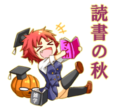[For Fall] Akina-chan and mahuyu-chan sticker #13380900