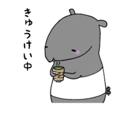 A day in the life of tapir. sticker #13380974
