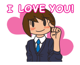 JP High school boy Animated sticker #13381449