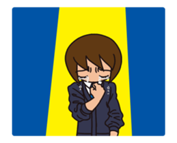 JP High school boy Animated sticker #13381451