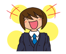 JP High school boy Animated sticker #13381455