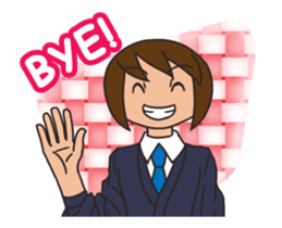 JP High school boy Animated sticker #13381469